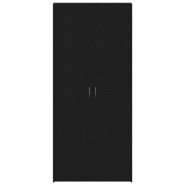 Schuhschrank mit Regal Schwarz 80 x 35,5 x 180 cm Holzwerkstoff