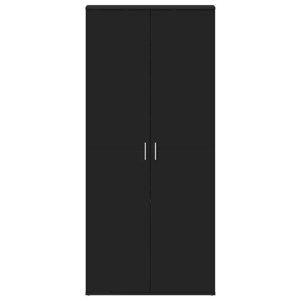 Schuhschrank Schwarz 80x39x180 cm Holzwerkstoff