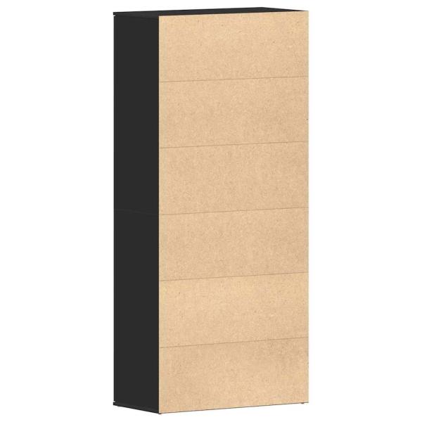 Schuhschrank Schwarz 80x39x180 cm Holzwerkstoff