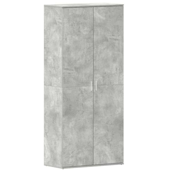 Schuhschrank Beton Grau 80x39x180 cm Spanplatte