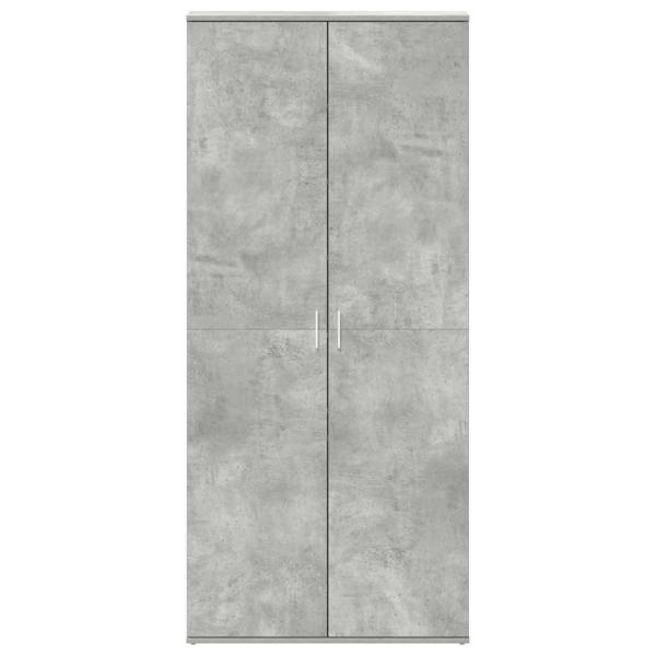 Schuhschrank Beton Grau 80x39x180 cm Spanplatte