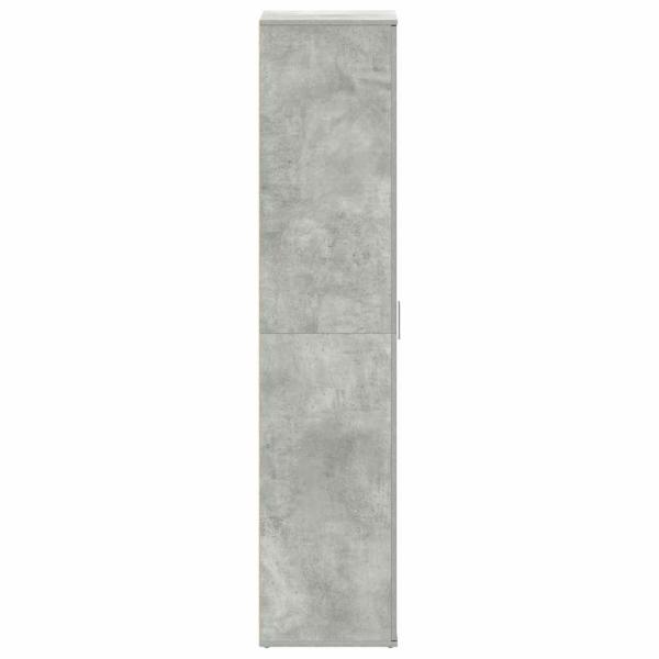 Schuhschrank Beton Grau 80x39x180 cm Spanplatte