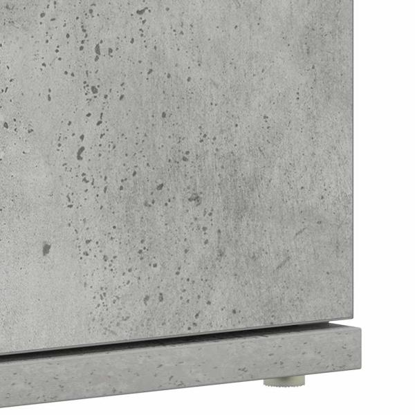 Schuhschrank Beton Grau 80x39x180 cm Spanplatte