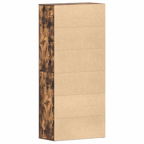 Schuhschrank Geräucherte Eiche 80x39x180 cm Werkstoff