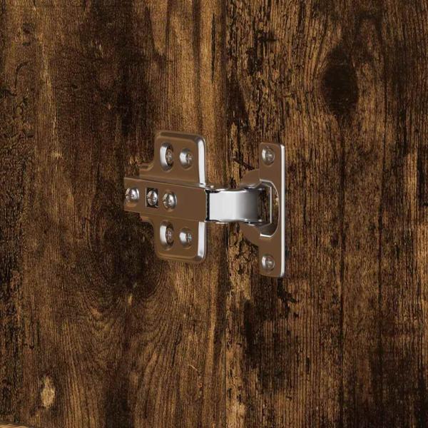 Schuhschrank Geräucherte Eiche 80x39x180 cm Werkstoff