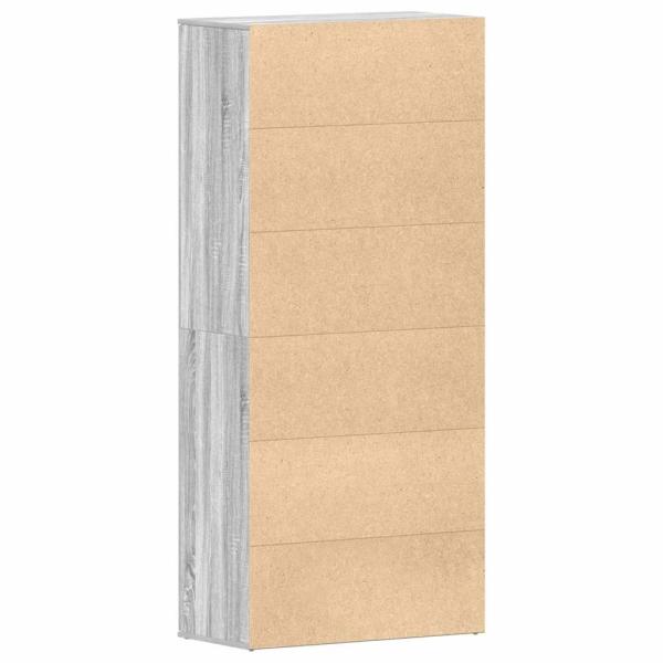 Schuhschrank Grau Sonoma 80x39x180 cm Holzwerkstoff