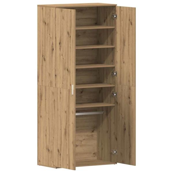 Schuhschrank Artisan Eiche 80x39x180 cm Holzwerkstoff