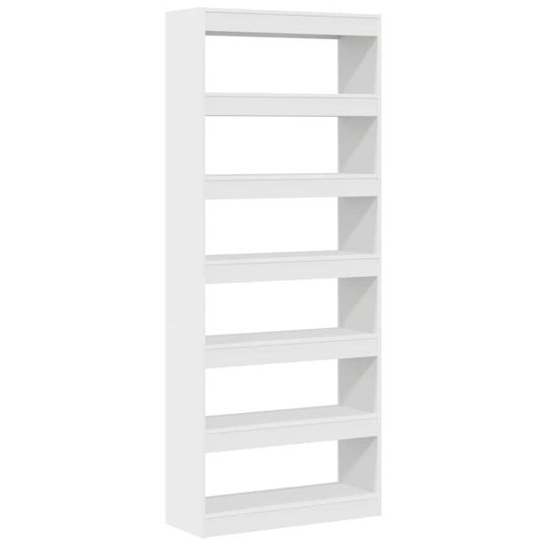 Weißes Bücherregal Weiß Holzwerkstoff 80 x 30 x 198 cm Stauraum