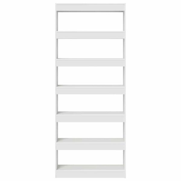 Weißes Bücherregal Weiß Holzwerkstoff 80 x 30 x 198 cm Stauraum