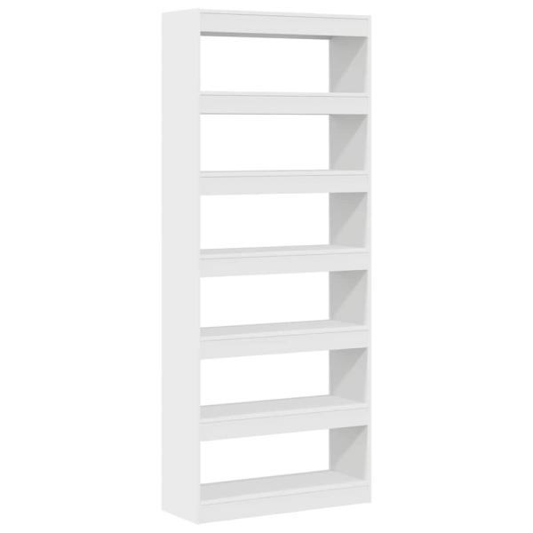 Weißes Bücherregal Weiß Holzwerkstoff 80 x 30 x 198 cm Stauraum