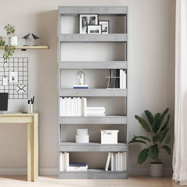 Beton Grau Bücherregal Beton grau Holzwerkstoff 80 x 30 x 198 cm