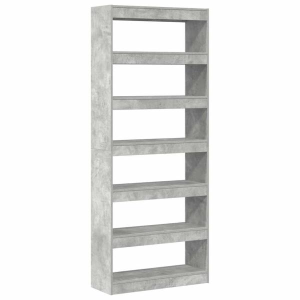 Beton Grau Bücherregal Beton grau Holzwerkstoff 80 x 30 x 198 cm