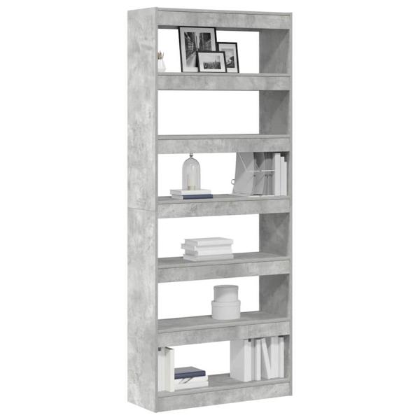 Beton Grau Bücherregal Beton grau Holzwerkstoff 80 x 30 x 198 cm