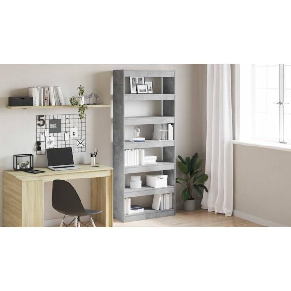 Beton Grau Bücherregal Beton grau Holzwerkstoff 80 x 30 x 198 cm
