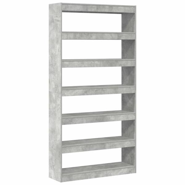 Bücherregal Grau Holzwerkstoff 100 x 30 x 198 cm Rechteckig