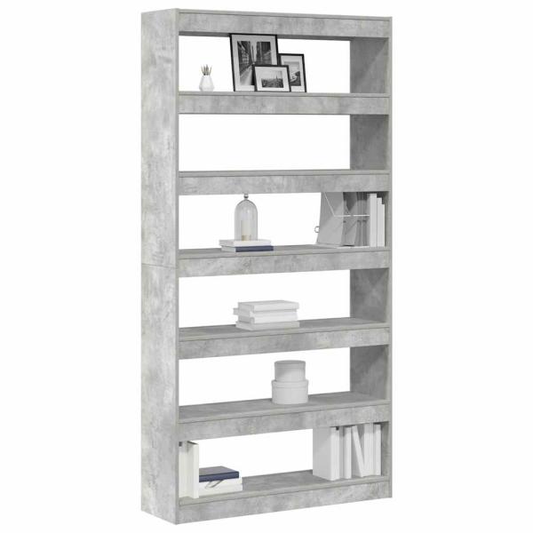 Bücherregal Grau Holzwerkstoff 100 x 30 x 198 cm Rechteckig