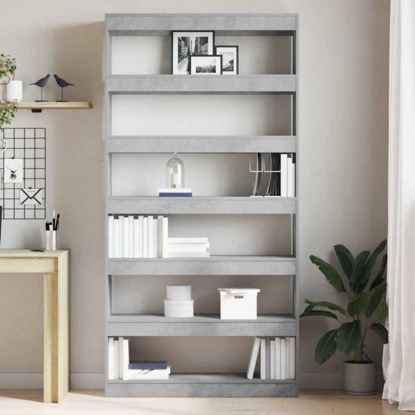 Bücherregal Grau Holzwerkstoff 100 x 30 x 198 cm Rechteckig