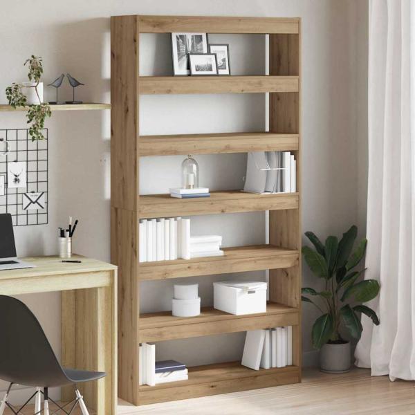 ARDEBO.de - Bücherregal Artisan Eiche Massivholz 100 x 30 x 198 cm