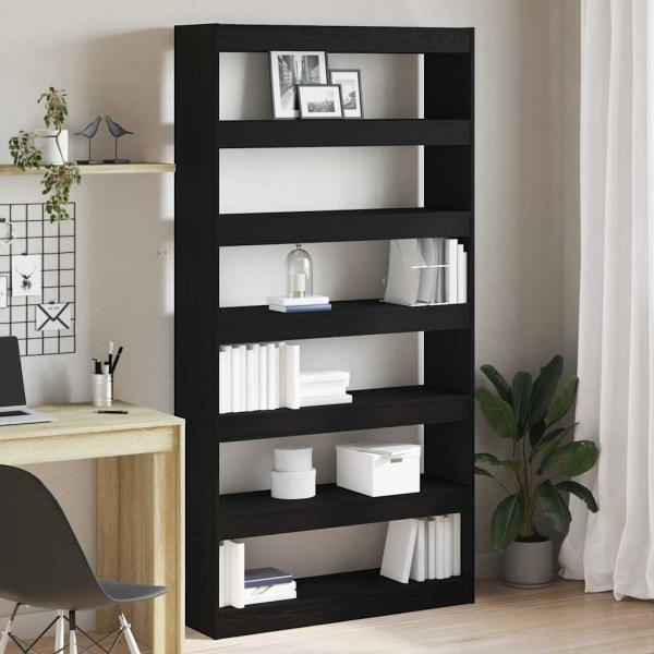 ARDEBO.de - Bücherregal Schwarze Eiche Material 100 x 30 x 198 cm Regale