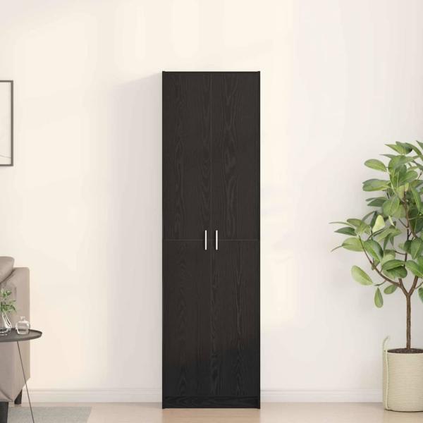 ARDEBO.de - Garderobe Schwarz Eiche 55x25x189 cm Holzwerkstoff