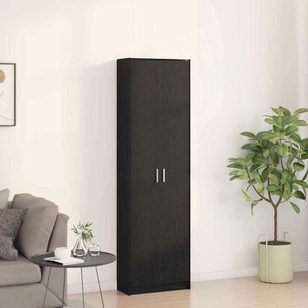 Garderobe Schwarz Eiche 55x25x189 cm Holzwerkstoff