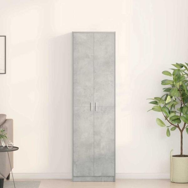 ARDEBO.de - Kleiderschrank Betongrau 55x25x189 cm Spanplatte