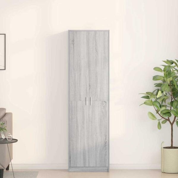 ARDEBO.de - Kleiderschrank Grauer Sonoma 55x25x189 cm Holzwerkstoff