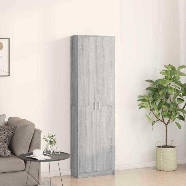 Kleiderschrank Grauer Sonoma 55x25x189 cm Holzwerkstoff