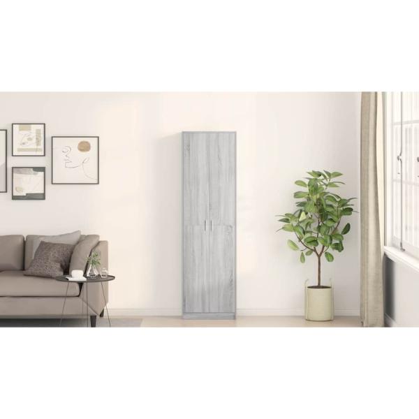 Kleiderschrank Grauer Sonoma 55x25x189 cm Holzwerkstoff