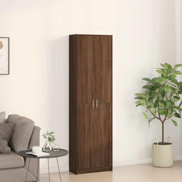 Kleiderschrank Braun Eiche 55x25x189 cm Holzwerkstoff