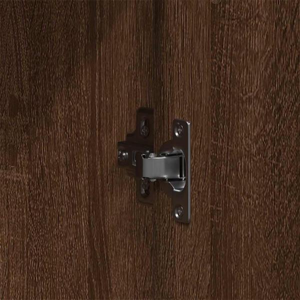 Kleiderschrank Braun Eiche 55x25x189 cm Holzwerkstoff