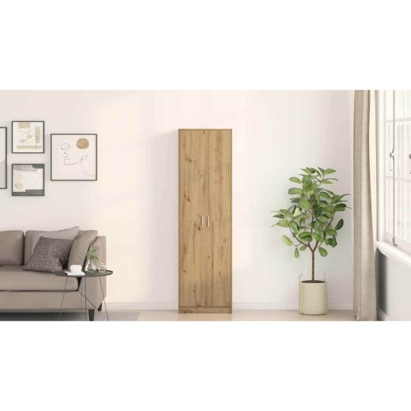 Kleiderschrank Kunststeineiche 55x25x189 cm Holzwerkstoff