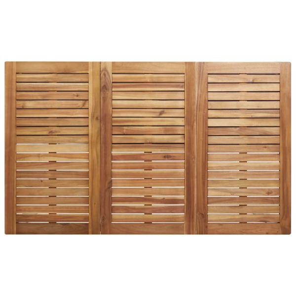 7-teilige Garten Essgruppe Solid Wood Akazie, Gartentisch 150x90x75 cm Solid Wood Akazie