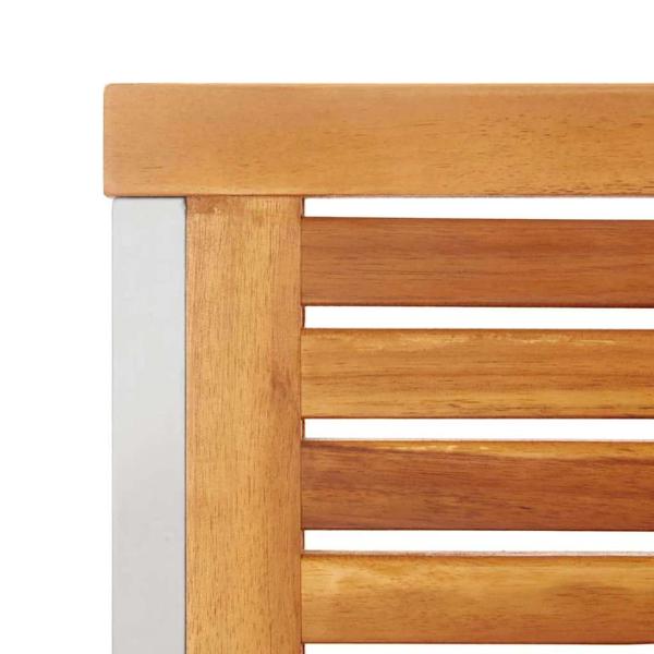 7-teilige Garten Essgruppe Solid Wood Akazie, Gartentisch 150x90x75 cm Solid Wood Akazie