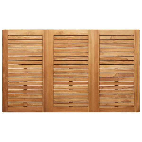 7-teilige Garten-Essgruppe aus Massivholz Teak, Essstuhl für draußen 150x90x75 cm aus Massivholz Teak
