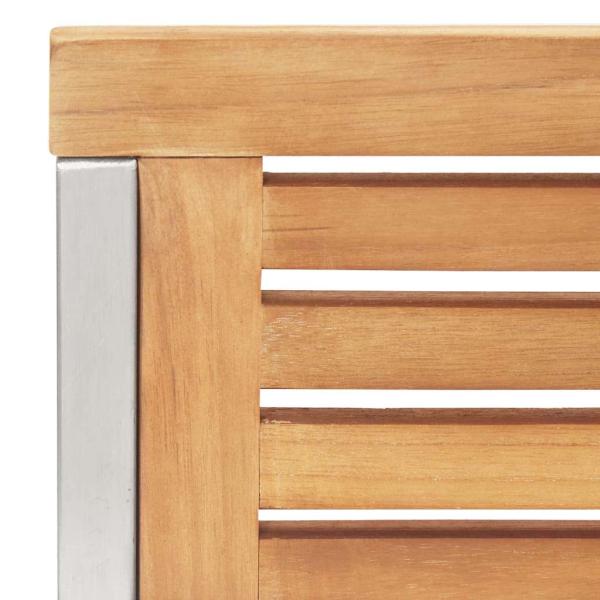 3-teiliges Sonnenliegenset mit Gartenstühlen aus solidem Teakholz