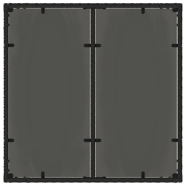 5-teiliges Garten-Dining-Set mit Kissen Schwarz Poly Rattan