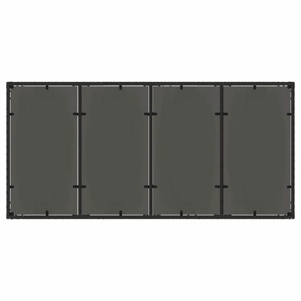 9-teiliges Gartendining-Set Schwarz Poly Rattan