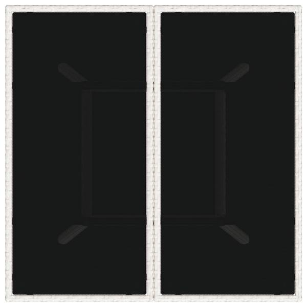 3-teiliges Garten-Esszimmer-Set Hellgrau Poly Rattan