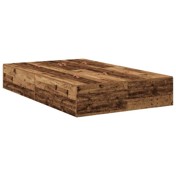 Stauraumbettgestell Altes Holz 120x200 cm