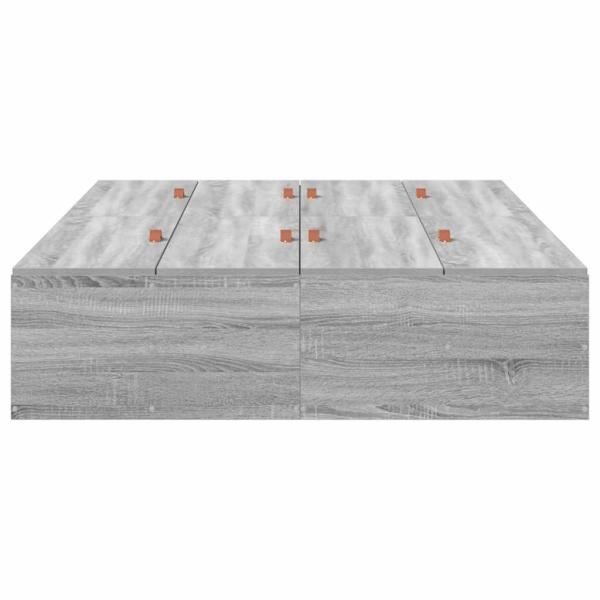 Stauraum-Bettgestell Grau Sonoma 120x190 cm