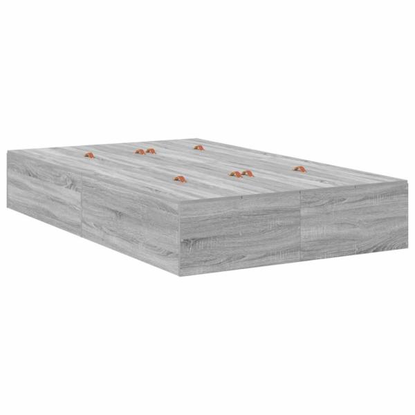 Stauraum-Bettgestell Grau Sonoma 120x190 cm