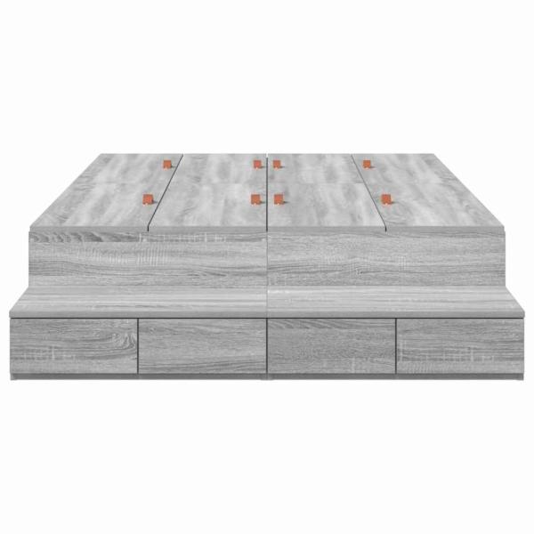 Bettgestell Grau Sonoma 120x190 cm
