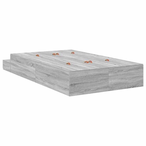 Bettgestell Grau Sonoma 120x190 cm