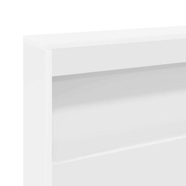 Bücherregalbett Weiß 160x200 cm engineered Wood