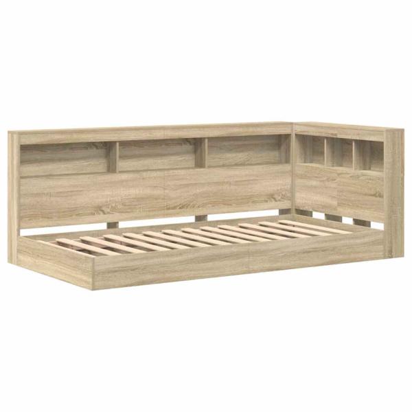Bücherregal Bett Sonoma Eiche 75x190 cm Holzwerkstoff