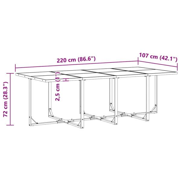12-teiliges Gartenset mit Kissen aus Stahl und Textilene