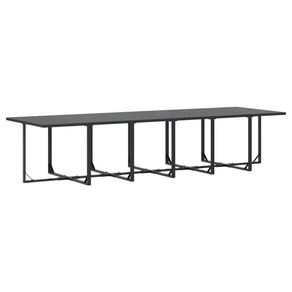18-teiliges Garten-Dining-Set mit Kissen aus Stahl und Textilene