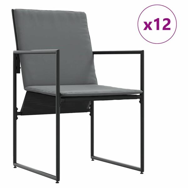 18-teiliges Garten-Dining-Set mit Kissen aus Stahl und Textilene