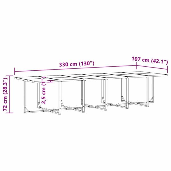 18-teiliges Garten-Dining-Set mit Kissen aus Stahl und Textilene